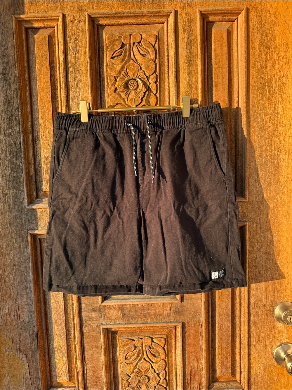 Lira Men’s Black Casual Drawstring Shorts Size Medium